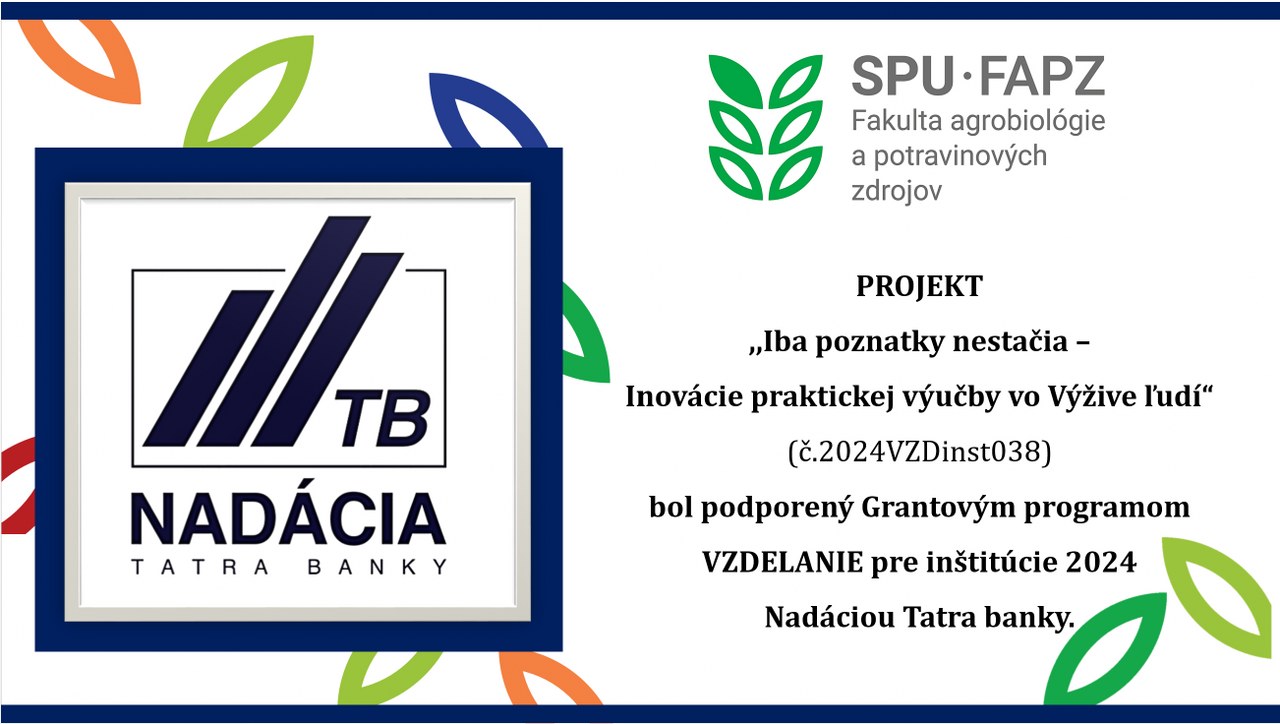 Nadácia Tatra banky prispela k modernizácii VZDELÁVANIA a podporila infraštruktúru InnovaCell Nutrition Lab